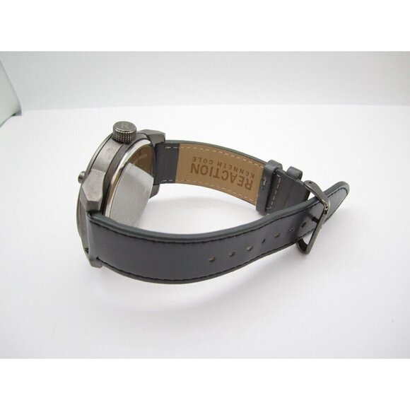 Men Kenneth Cole Reaction Quartz WR Analog 48mm Round Watch (H385) "New Battery" - Picture 9 of 9